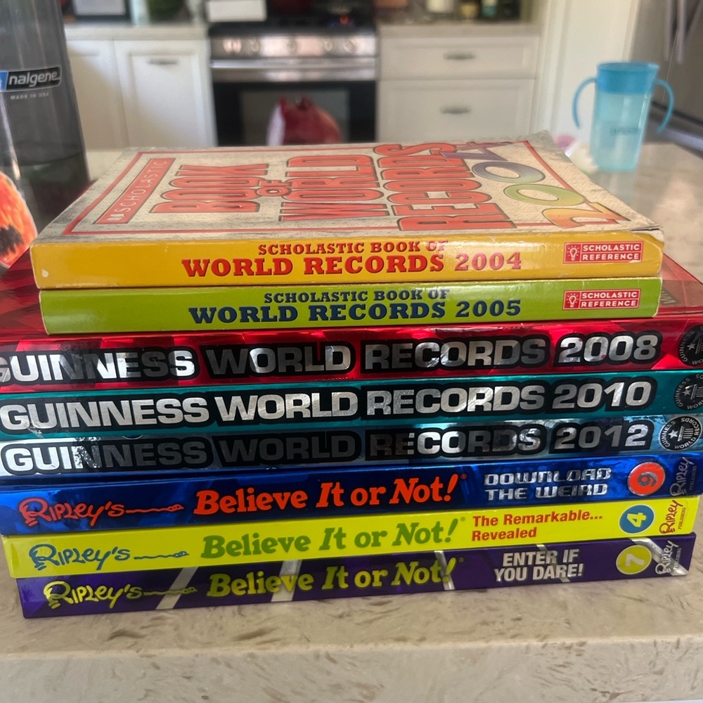 Guinness, scholastic, and Ripley's World Records Book Set